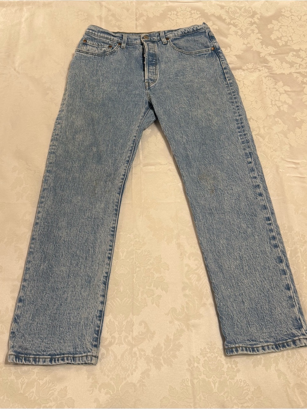 Levi’s Premium 501, W 31 L 28, Light Blue Wash Men’s Jeans, Button Fly,Selvedge